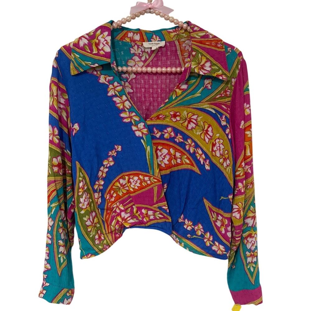 Haute Hippie Women's Top‎ Long Sleeves - Multi-Color - Size: XS